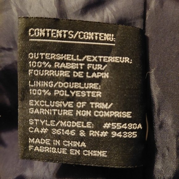 Womans Y Exchange Rabbit Fur Coat sz Small - Picture 7 of 9